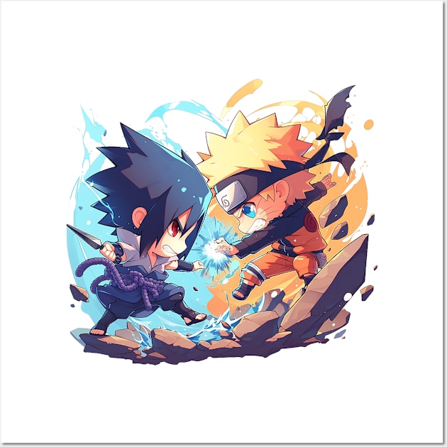 naruto and sasuke Wall Art by StevenBag